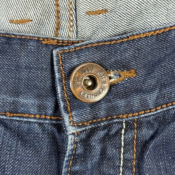 Polo Country Ralph Lauren Jeans Mens 32x32 Blue Straight Fit Dark Wash Whisker - Picture 4 of 16